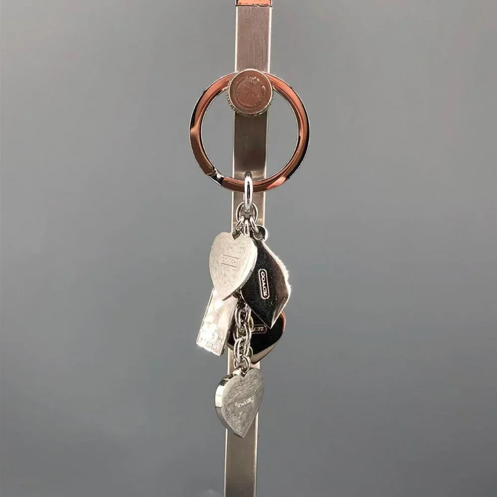 Coach Red and Silver Heart Keychain - Picture 2 of 11
